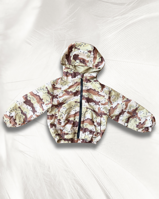 Beige Desert Camo Windbreaker