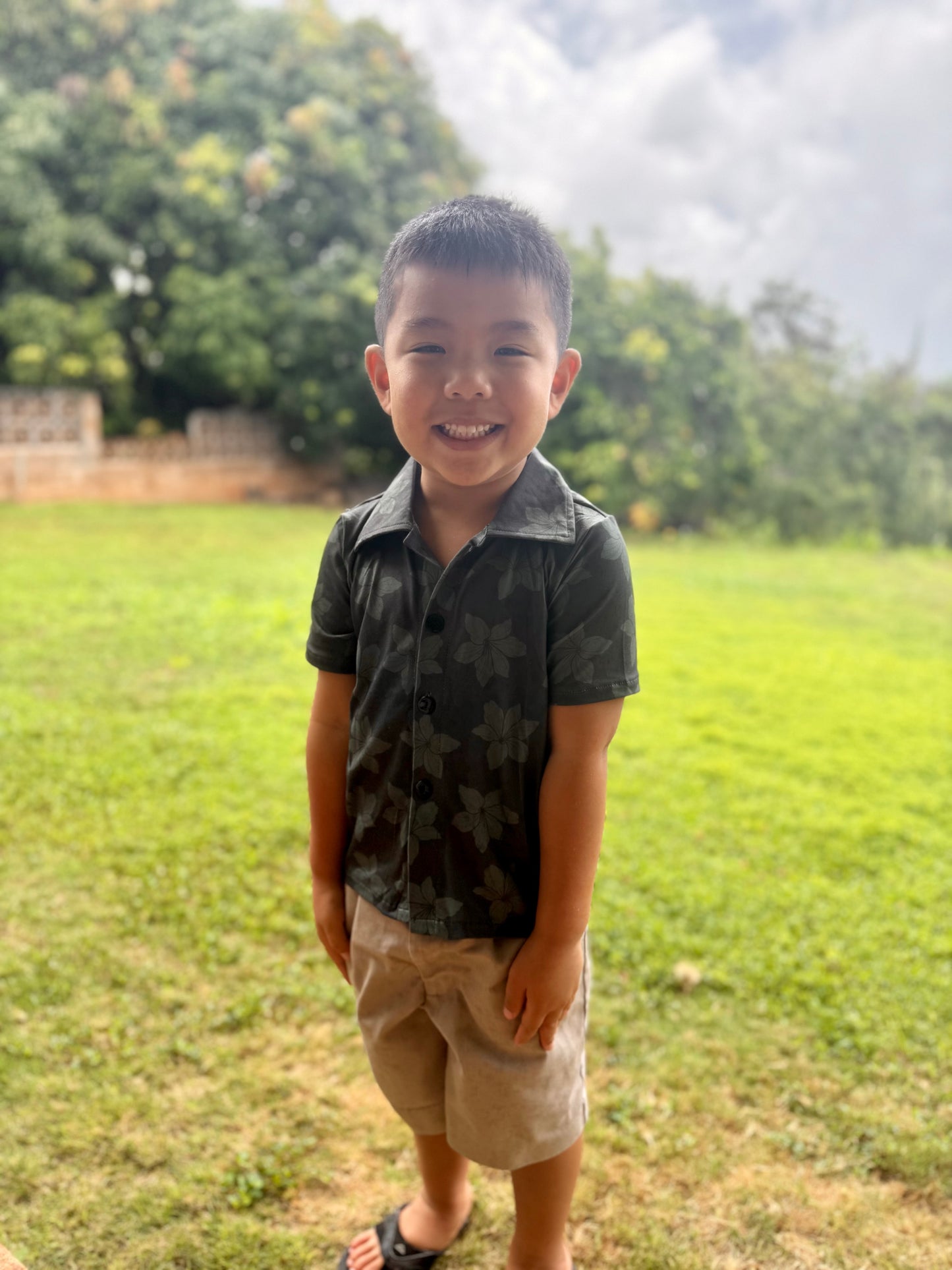 Dark Hibiscus Aloha Shirt